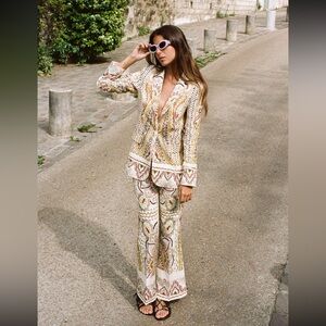 Printed Blazer and Pants